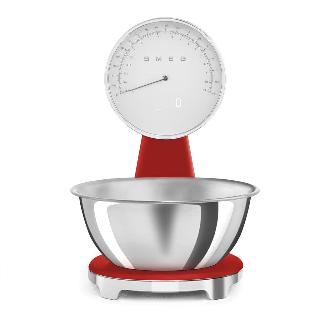 SMEG - Weegschaal Digitaal Jaren 50 Rood Keukenweegschaal Smeg 