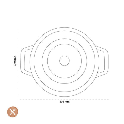 Staub - La Cocotte Braadpan 24 cm - Eucalyptus Braadpan Staub 