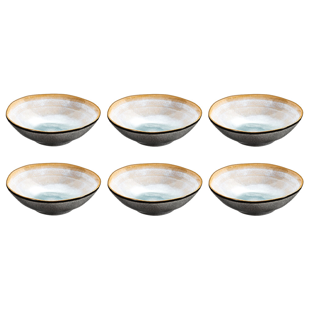 Medard de Noblat - Shadow Aqua Large Bowls 15.2 cm (set of 6)