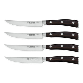 Wusthof - Coffret de 4 couteaux à steak Ikon - Manche en bois