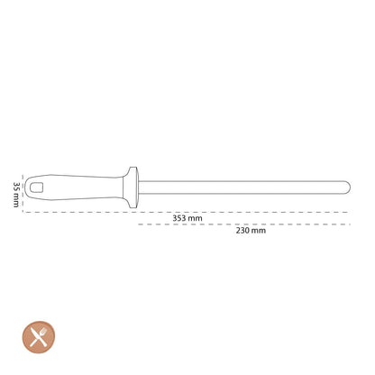 Zwilling - Aanzetstaal (kunststof) 230 mm Aanzetstaal Zwilling 