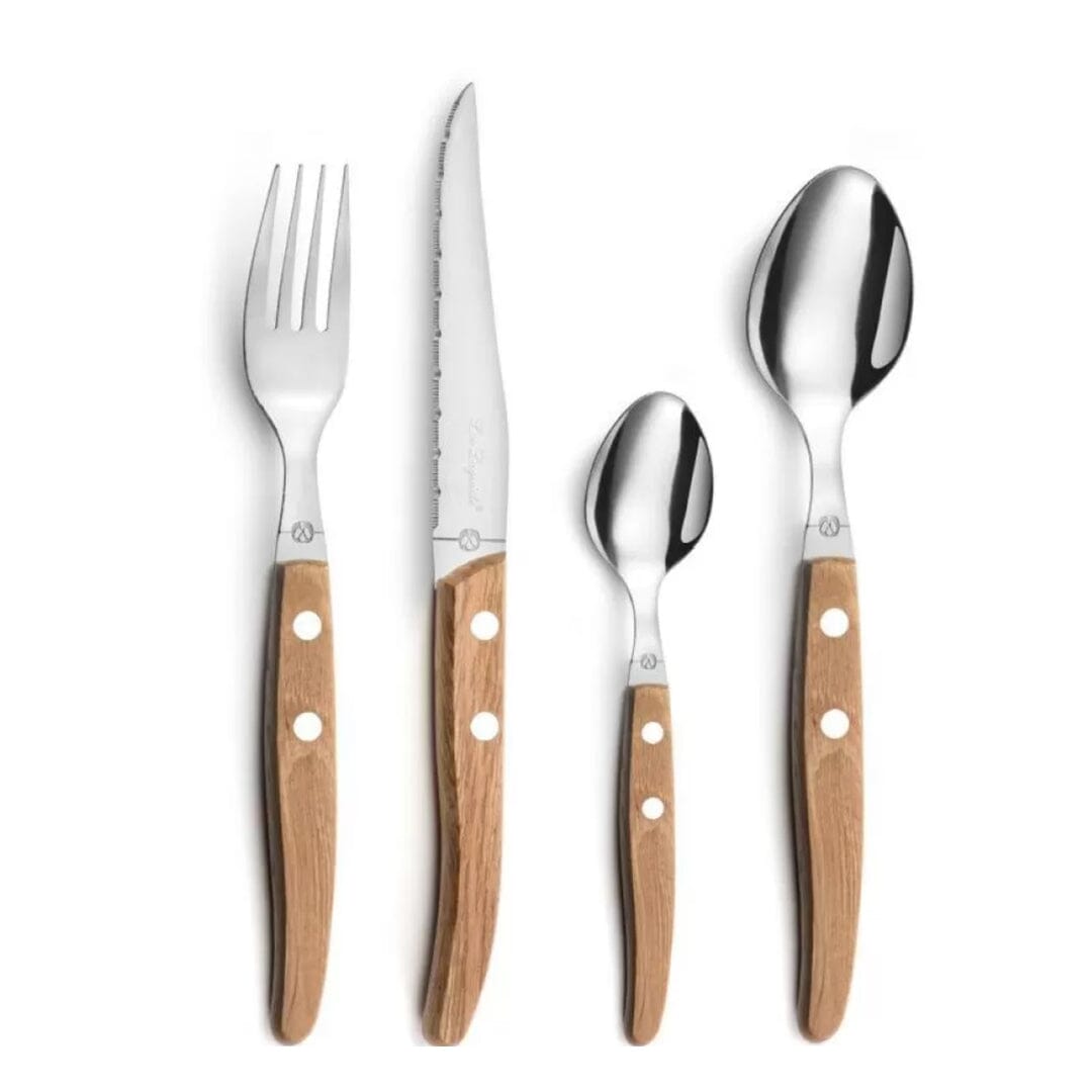 Lou Laguiole - 24-pc cutlery set in craft box - wood Bestekset Lou Laguiole 